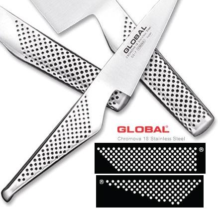 Cuchillos Global son ligeros y únicos en el mundo de la cuchillería profesional