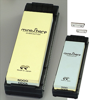 MinoSharp 472 - Piedra de Afilar granos: mediano- 1000 & super fino- 8000